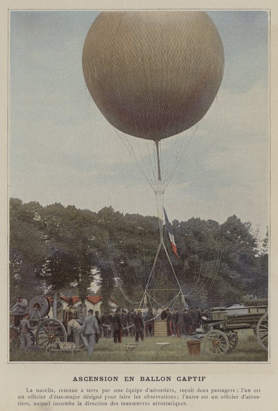 Captive Balloon Ascent (farget bilde) av (after) French Photographer