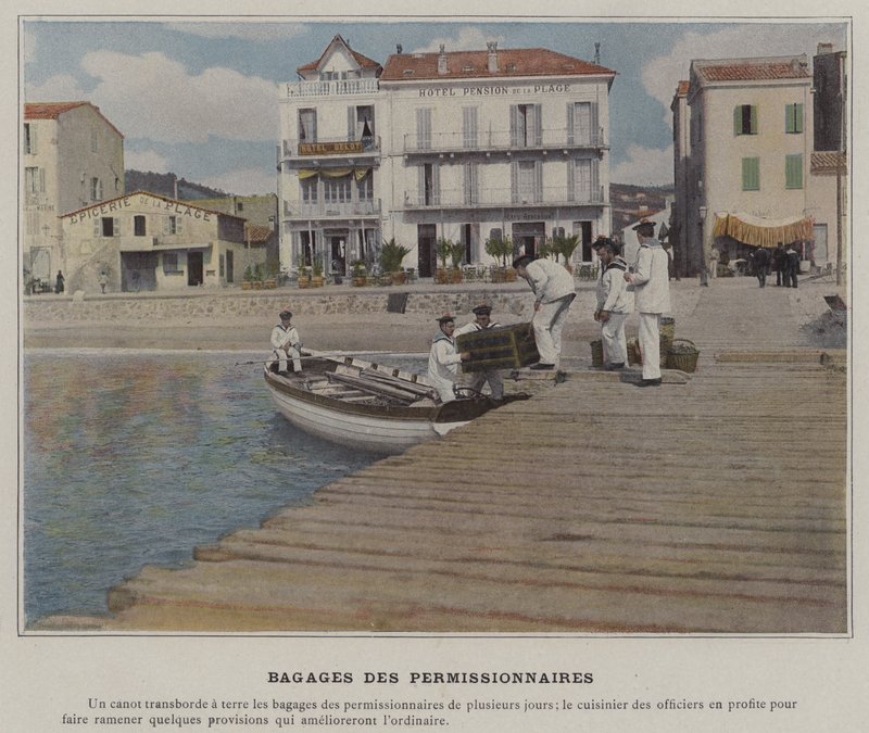 Bagasje med tillatelser (farget bilde) av (after) French Photographer