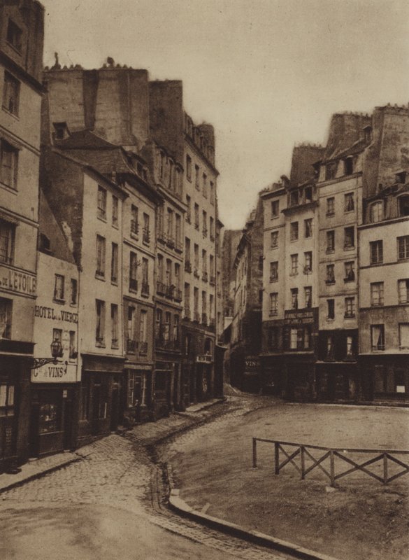 Hjørne av rue Jean-de-Beauvais og rue Lanneau (s/hv-bilde) av (after) French Photographer
