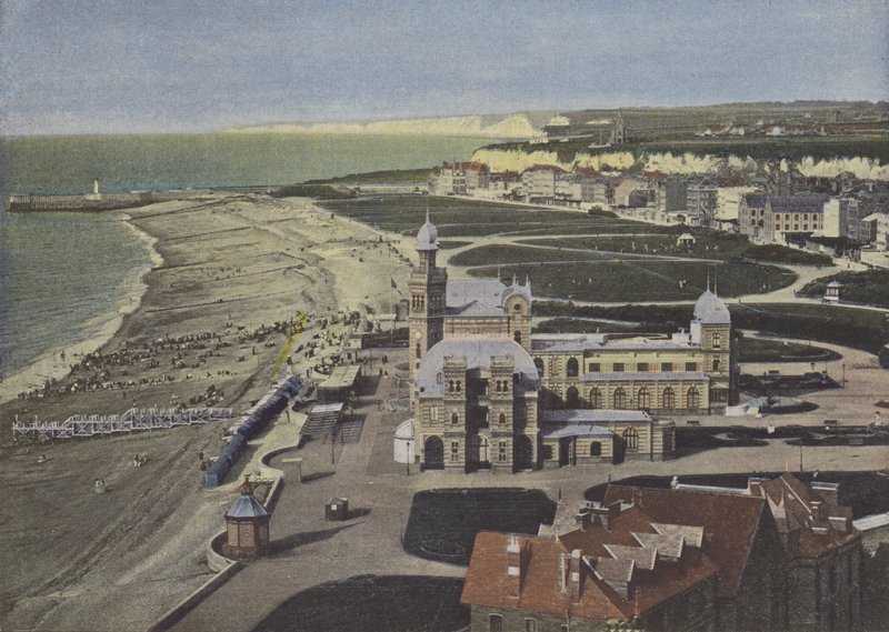 Dieppe, Utsikt tatt fra slottet (farget bilde) av (after) French Photographer