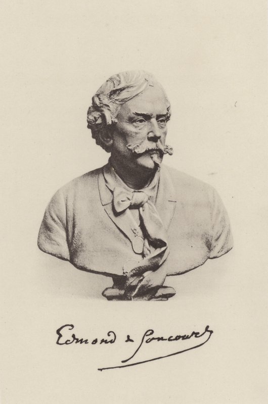 Edmond de Goncourt , fransk forfatter (s/hvitt bilde) av (after) French Photographer