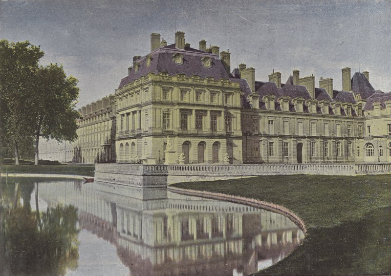 Fontainebleau, gårdsplassen til fontenen (farget bilde) av (after) French Photographer