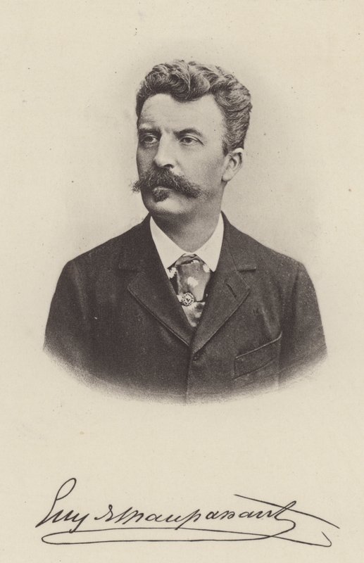 Guy de Maupassant , fransk novelleforfatter og romanforfatter (s/hvitt-bilde) av (after) French Photographer