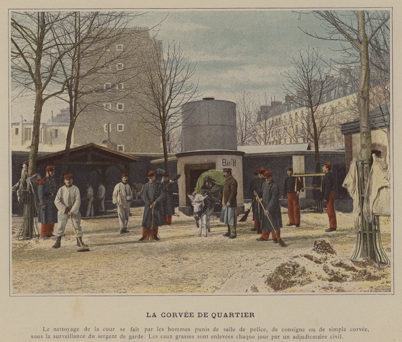 Corvee de Quartier (farget bilde) av (after) French Photographer