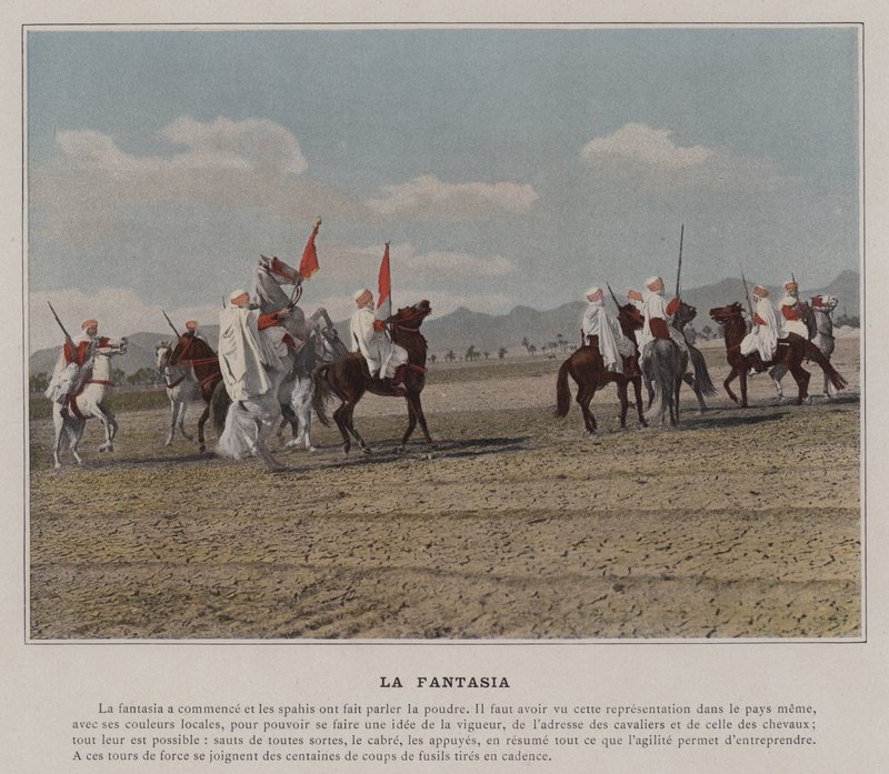 La Fantasia (farget bilde) av (after) French Photographer
