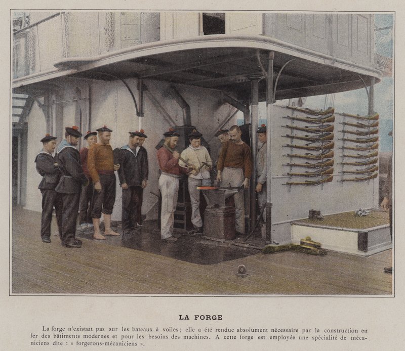La Forge (farget bilde) av (after) French Photographer
