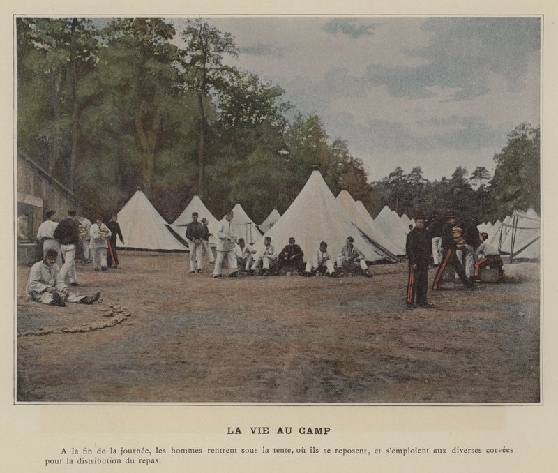 Camp Life (farget bilde) av (after) French Photographer