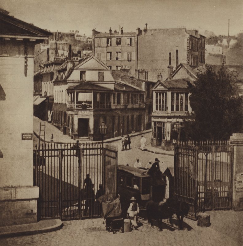 La barriere Blanche (s/hvitt bilde) av (after) French Photographer