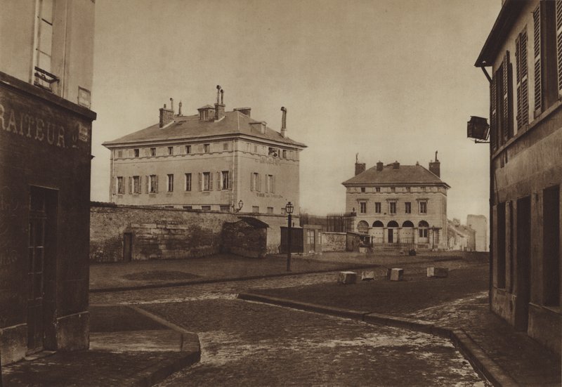 Italias barriere i 1866, med Ledoux-paviljongene (s/hvitt-bilde) av (after) French Photographer