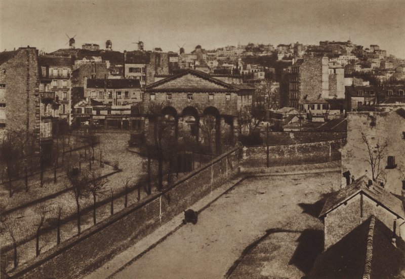 Clichy-barrieren (s/hvitt-bilde) av (after) French Photographer