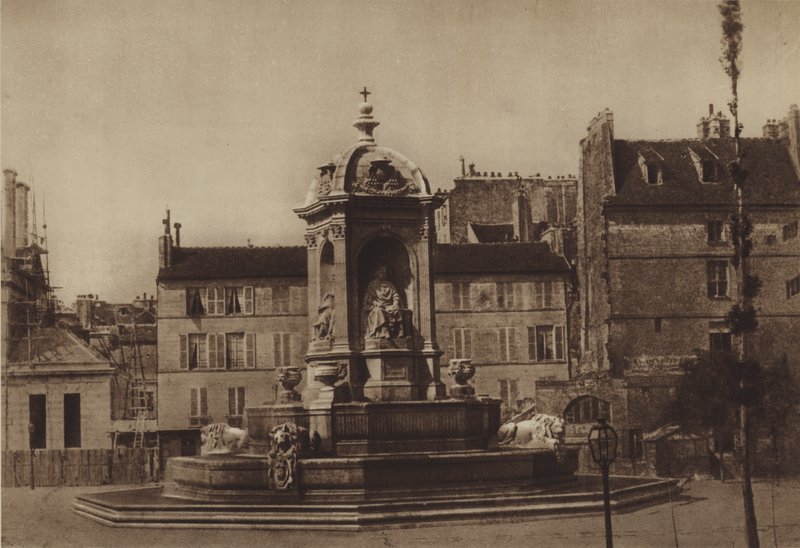 Place Saint-Sulpice i 1853 (s/hvitt-bilde) av (after) French Photographer