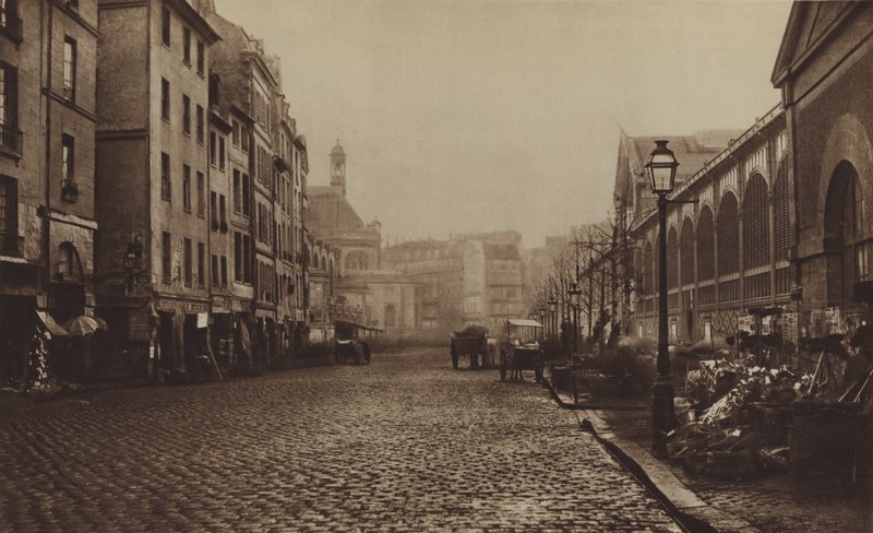 Rue de la Tonnellerie, i Les Halles (s/hvitt bilde) av (after) French Photographer