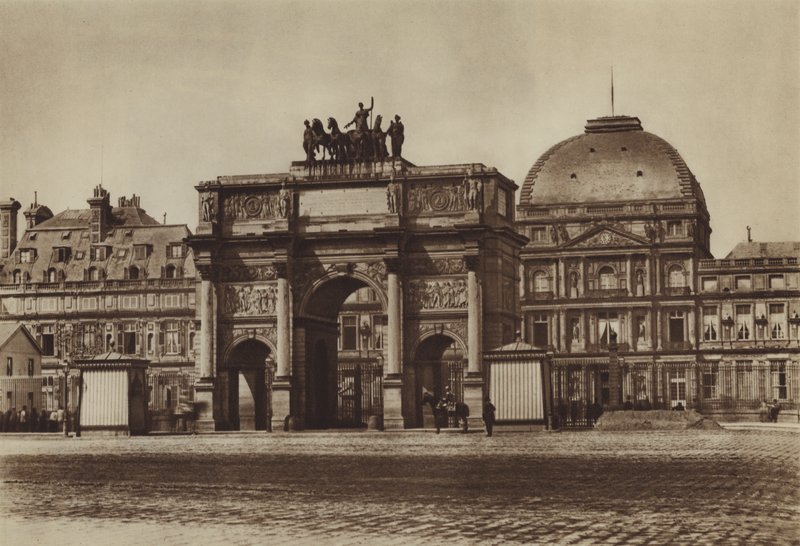Chateau des Tuileries (s/hvitt bilde) av (after) French Photographer