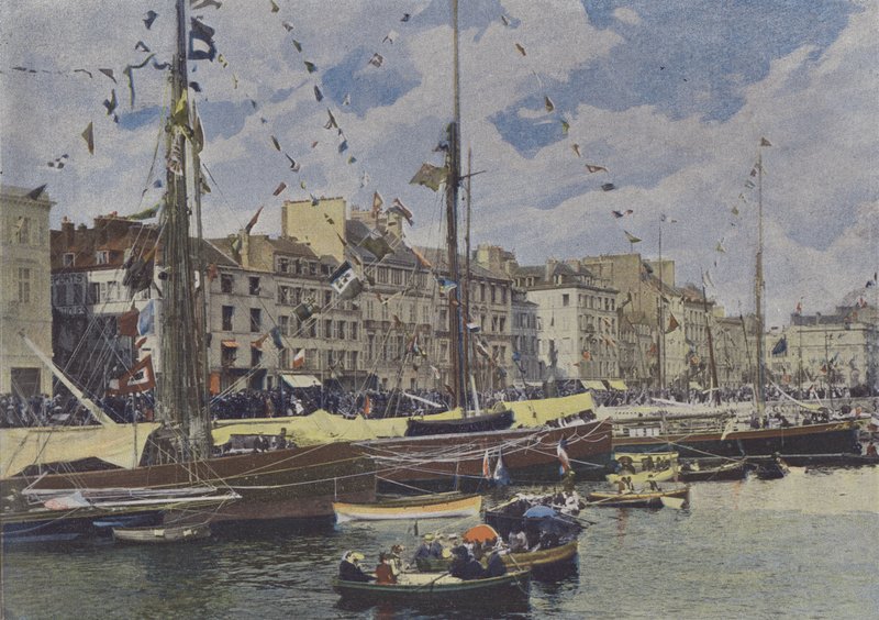 Le Havre, bassenger på ferie (farget bilde) av (after) French Photographer