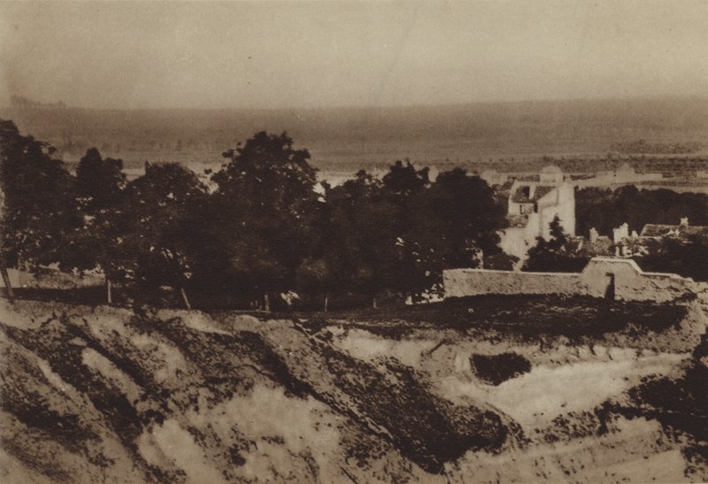 Nordskråningen av Butte i 1855 (s/hvitt-bilde) av (after) French Photographer