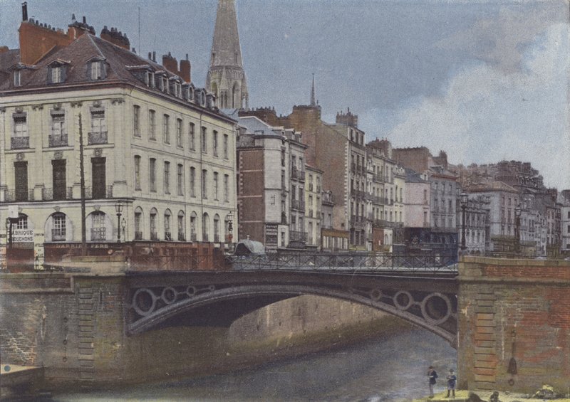 Nantes, Erdre (farget bilde) av (after) French Photographer