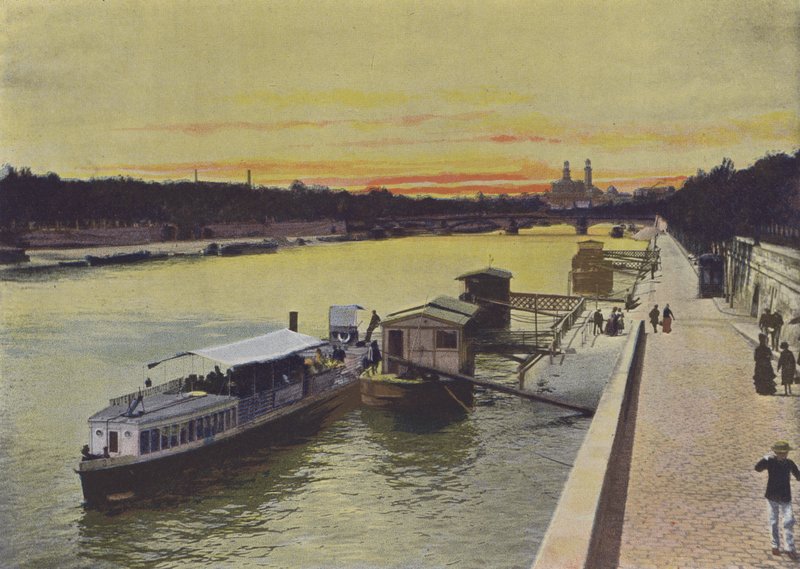 Paris, Seinen (farget bilde) av (after) French Photographer