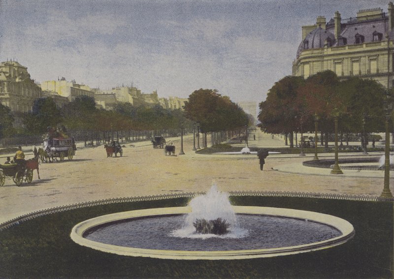 Paris, Rond-Point des Champs-Elysees (farget bilde) av (after) French Photographer