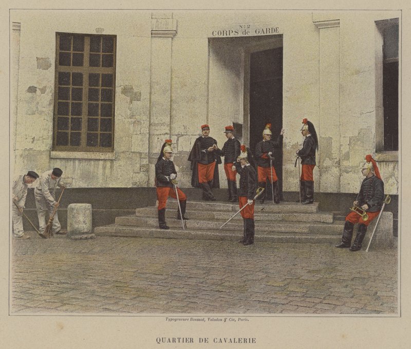 Cavalry Quarter (farget bilde) av (after) French Photographer