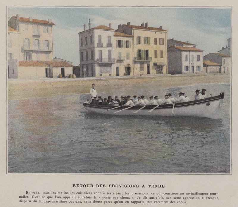Retur av proviant til land (farget bilde) av (after) French Photographer
