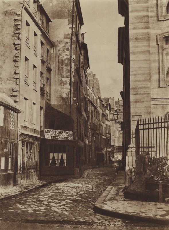 Rue Saint-Christophe i 1865, tatt fra rue de la Cite (s/hv-bilde) av (after) French Photographer