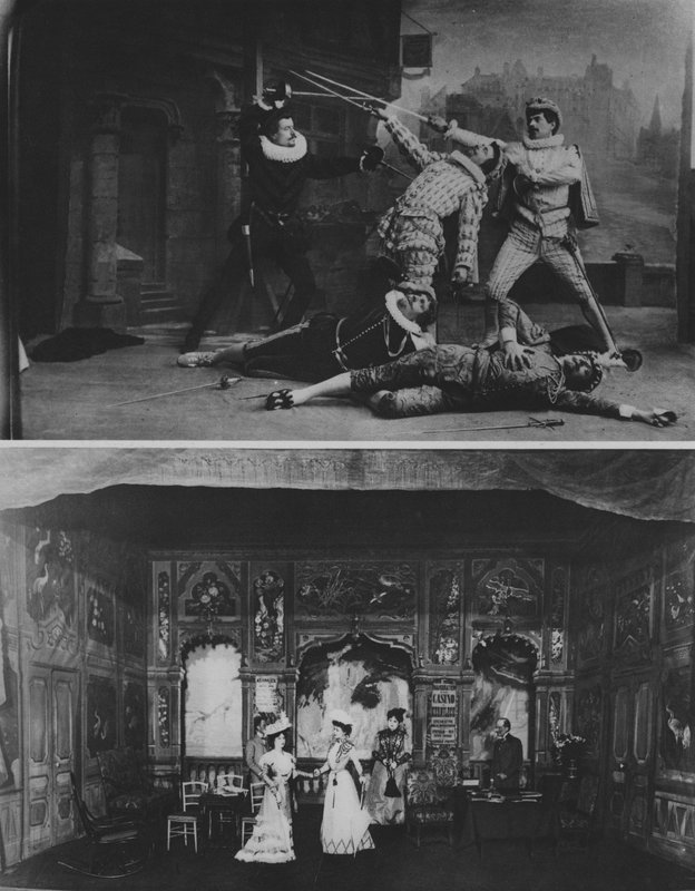 To scener fra populære suksesser (s/hvitt-bilde) av (after) French Photographer