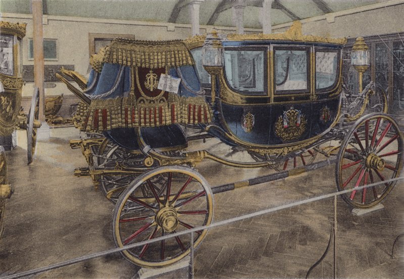 Voiture du Czar, tsarens vogn (farget bilde) av (after) French Photographer