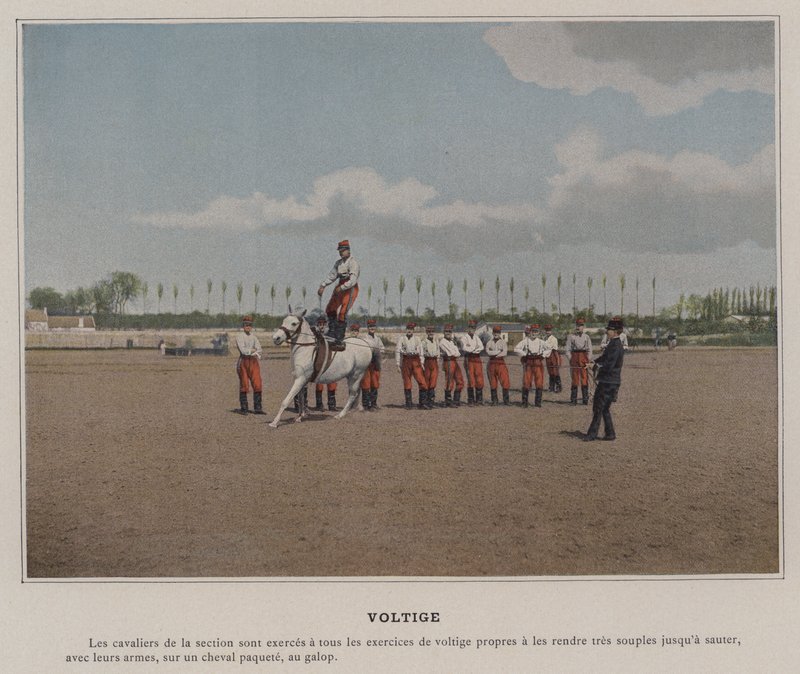 Voltige (farget bilde) av (after) French Photographer