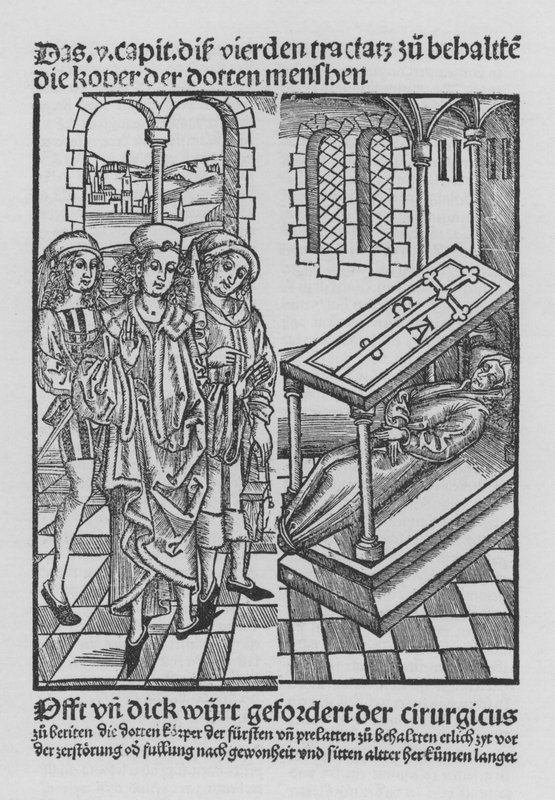 The Book of Cirurgia av Hieronymus Brunschwig (litho) av (after) German School