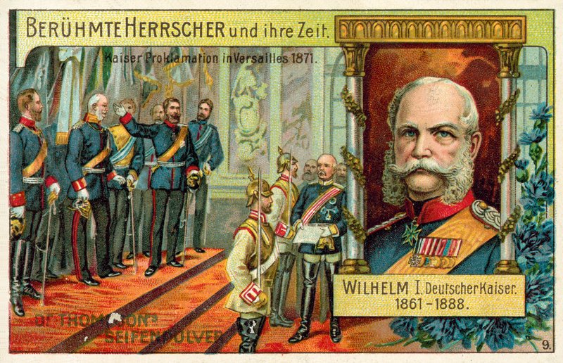 Wilhelm I utropte til keiser av Tyskland i Versailles av (after) German School