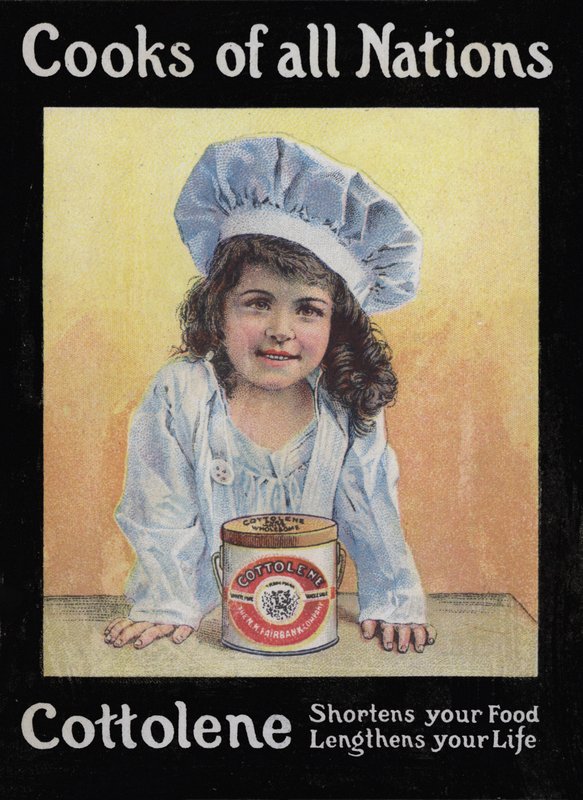 Omslagsillustrasjon for hefte om Cooks Of All Nations produsert av Cottolene av American School
