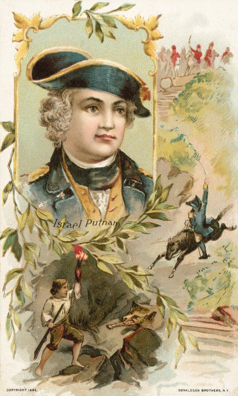 Israel Putnam, amerikansk general fra den amerikanske revolusjonskrigen av American School