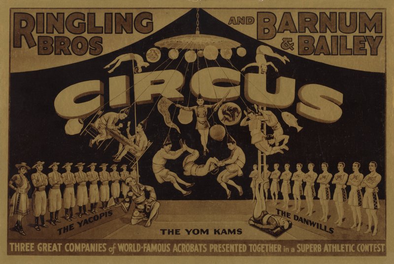Ringling Bros og Barnum og Bailey Circus, med verdenskjente akrobater av American School