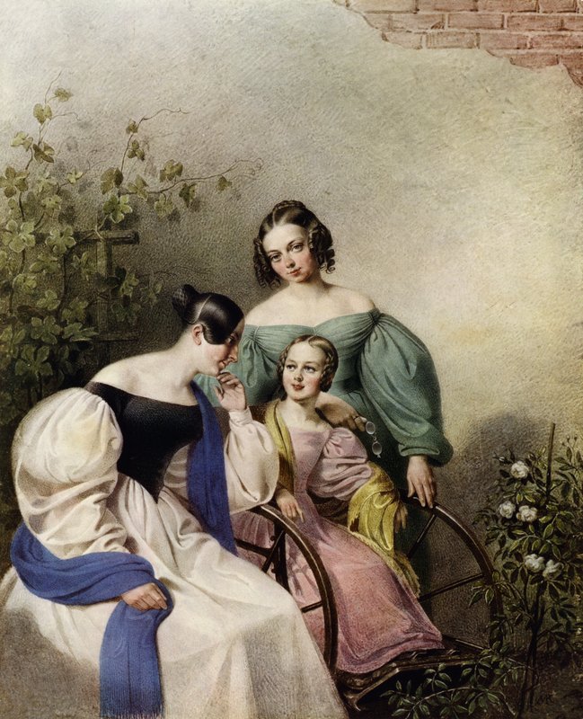 Portrett av en wiensk familie av Austrian School