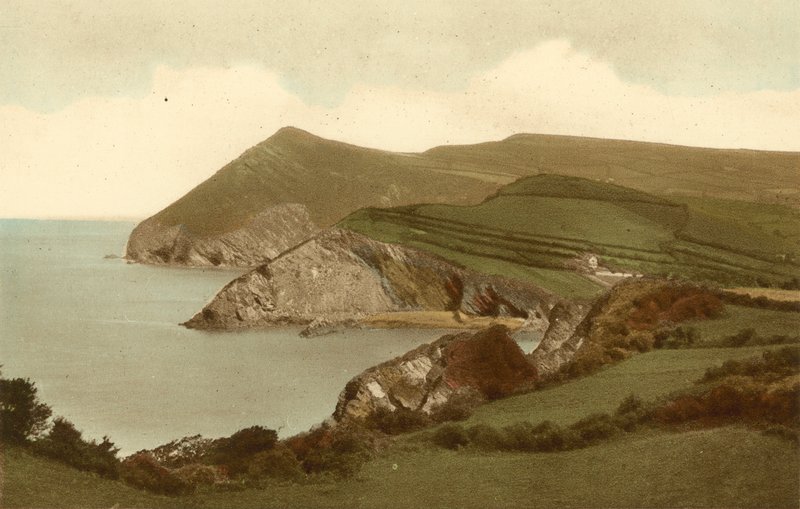 Combe Martin, Bay og Hangman Hill av English Photographer