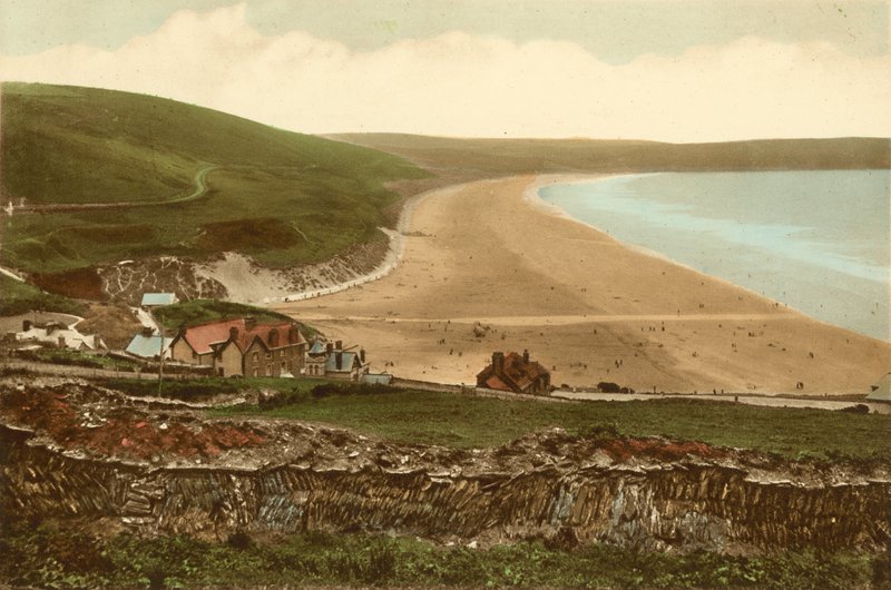 Woolacombe, Sands fra Mortehoe av English Photographer