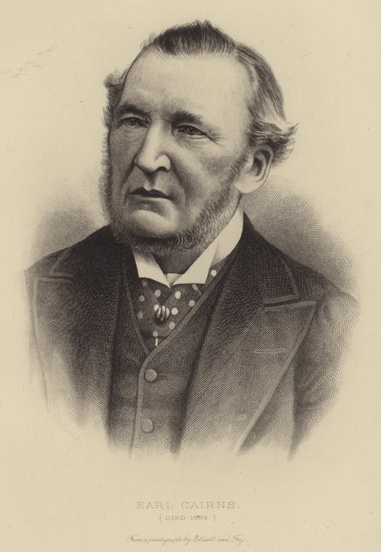 Earl Cairns, død 1885 av English School