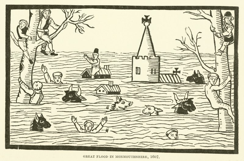 Stor flom i Monmouthshire, 1607 av English School