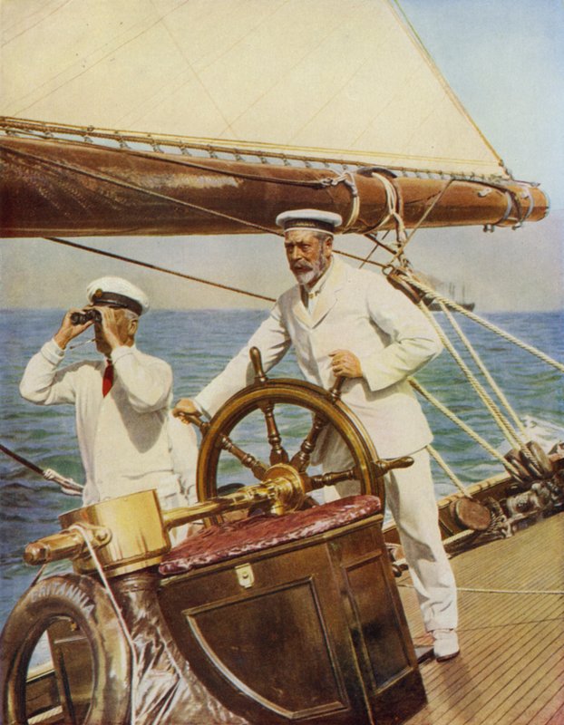 King George som yachtsman ved Cowes i 1924 av English School