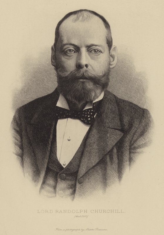 Lord Randolph Churchill, død 1895 av English School