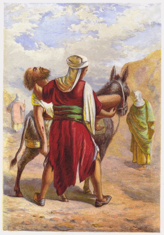 Lignelser om Jesus Kristus: Den barmhjertige samaritan av English School