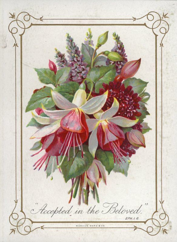 Posy av blomster av English School