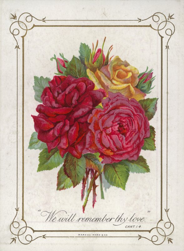 Posy av blomster av English School
