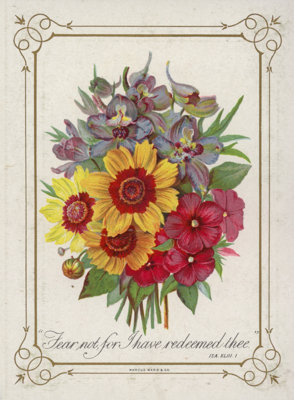 Posy av blomster av English School