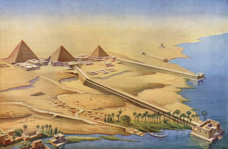 Rekonstruksjon av de tre pyramidene ved Abusir av English School