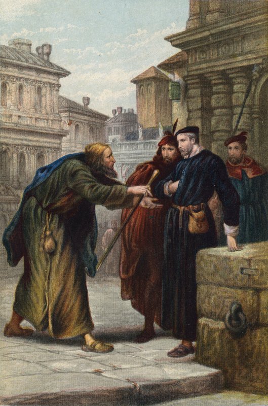 Shakespeare, Merchant of Venice, akt III, scene 3 av English School