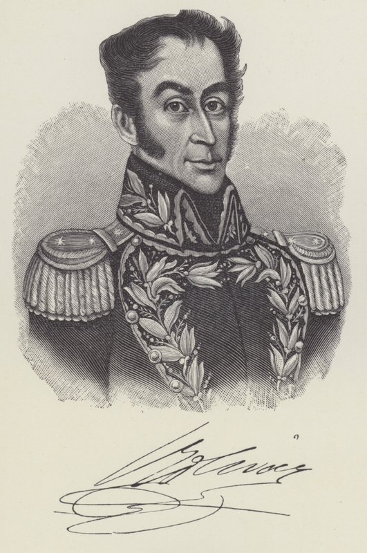 Simon Bolivar, venezuelansk militær og politisk leder av English School