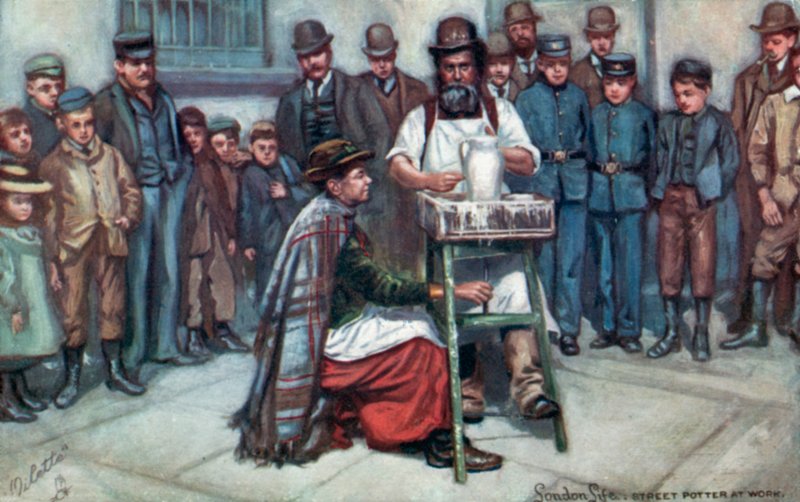 Street Potter på jobb av English School