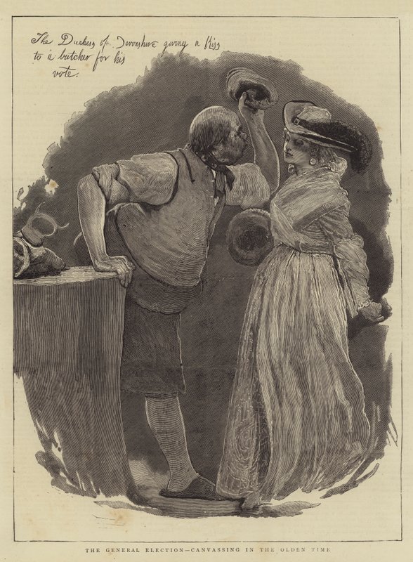 Stortingsvalget, Canvassing in the Olden Time av English School