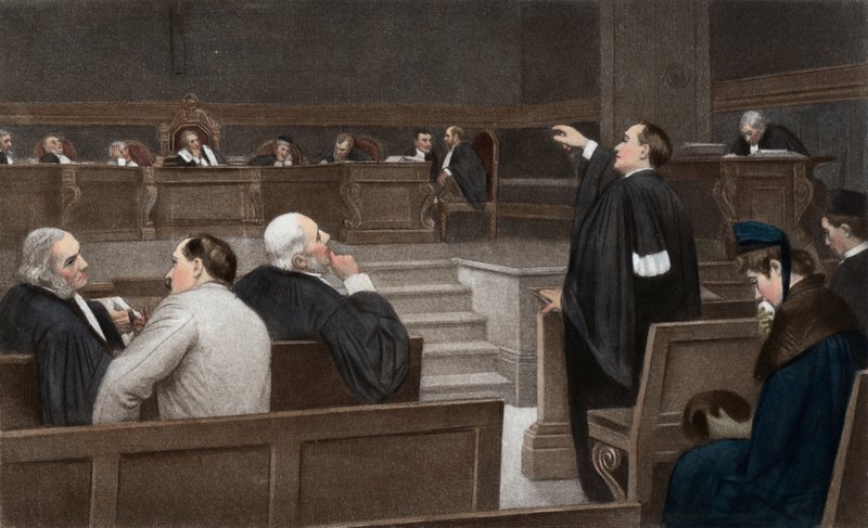Argument i lagmannsretten (fargefotogravyr) av European School